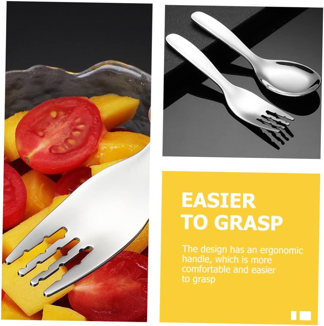 GARVALON 316 Stainless Steel Fork Spoon Set 2PCS
