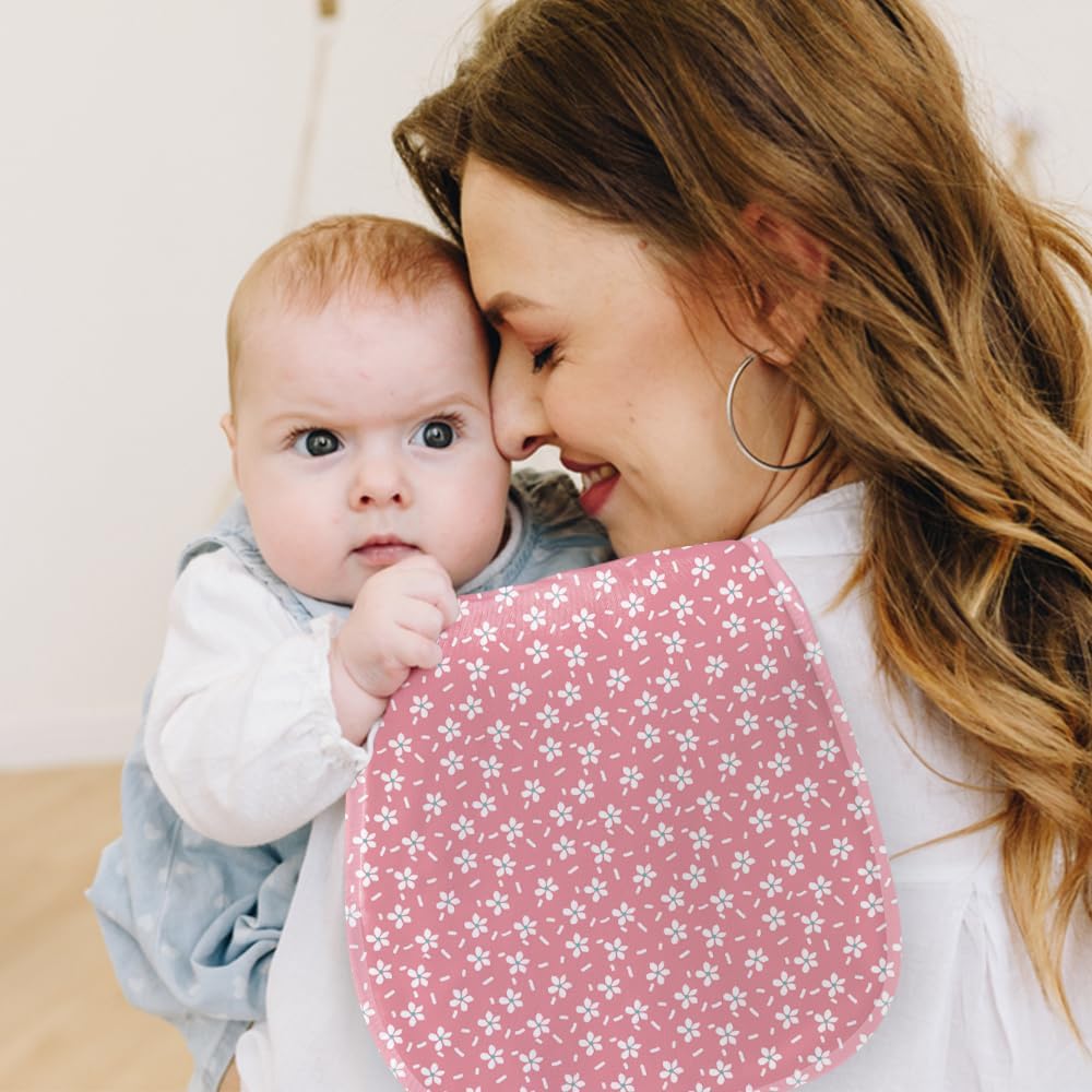 5 Pack Waterproof Baby Burp Cloths Extra Absorbent and Soft 1