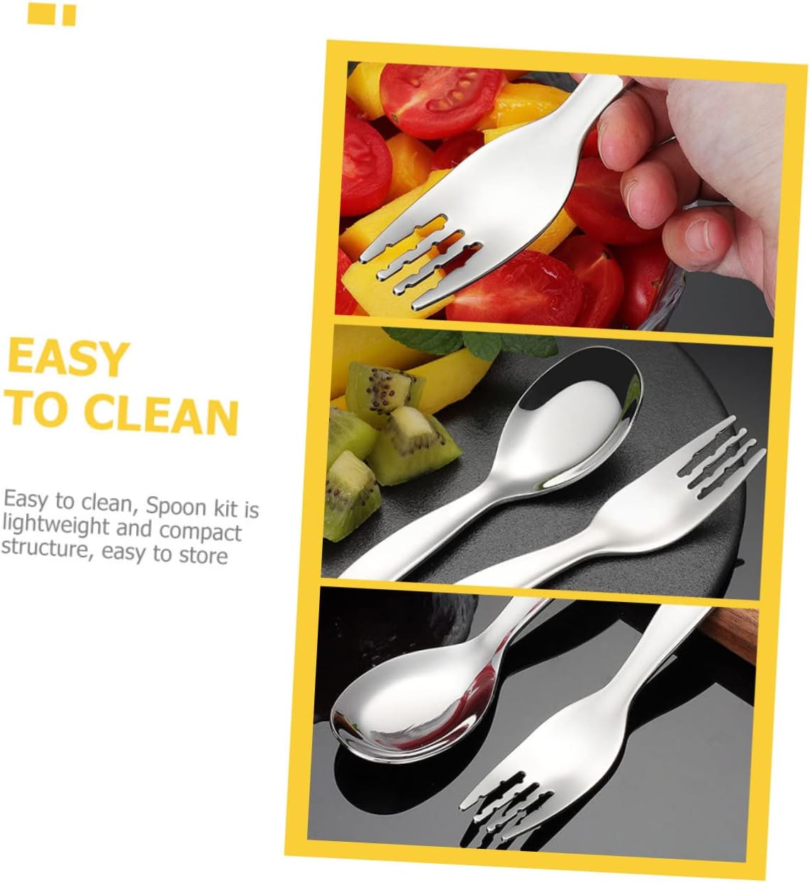 BIUDECO 316 Stainless Steel Flatware Set 2PCS