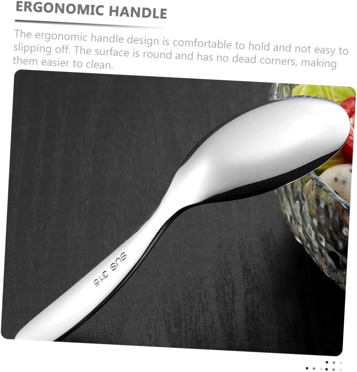 HONMEET 316 Stainless Steel Fork Spoon Set Self Feeding Utensils