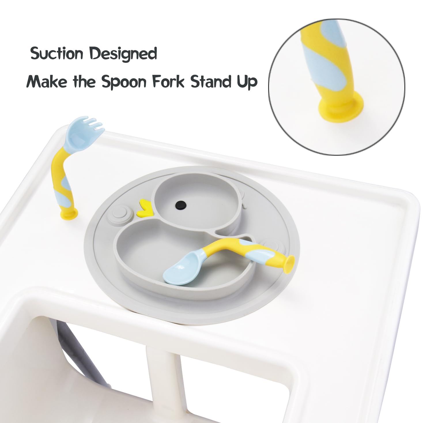 Linowos Baby Utensils Set with Travel Safe Case