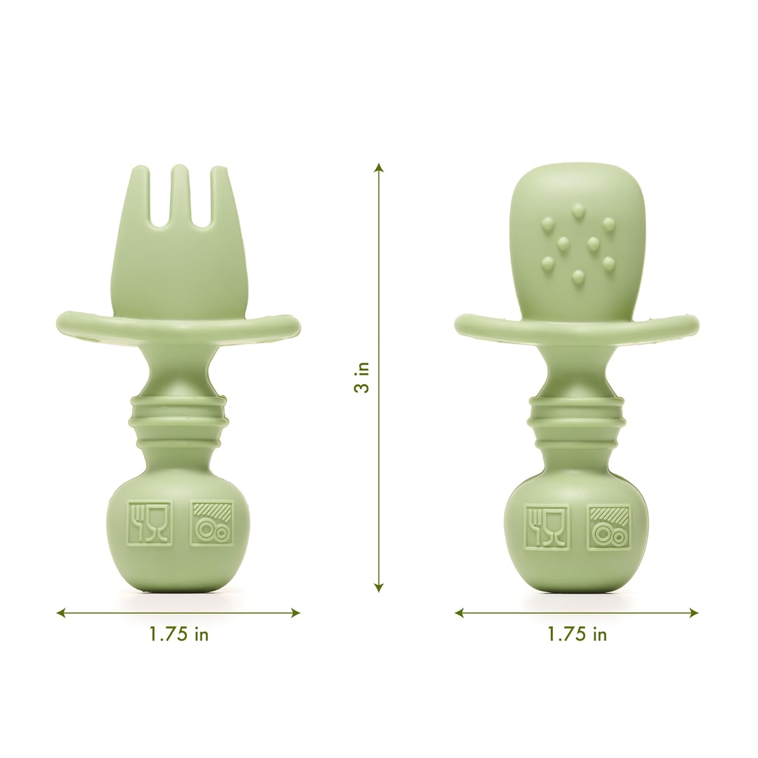 Tooshka Baby Utensil Set 6pcs - BLW Friendly Silicone BPA Free