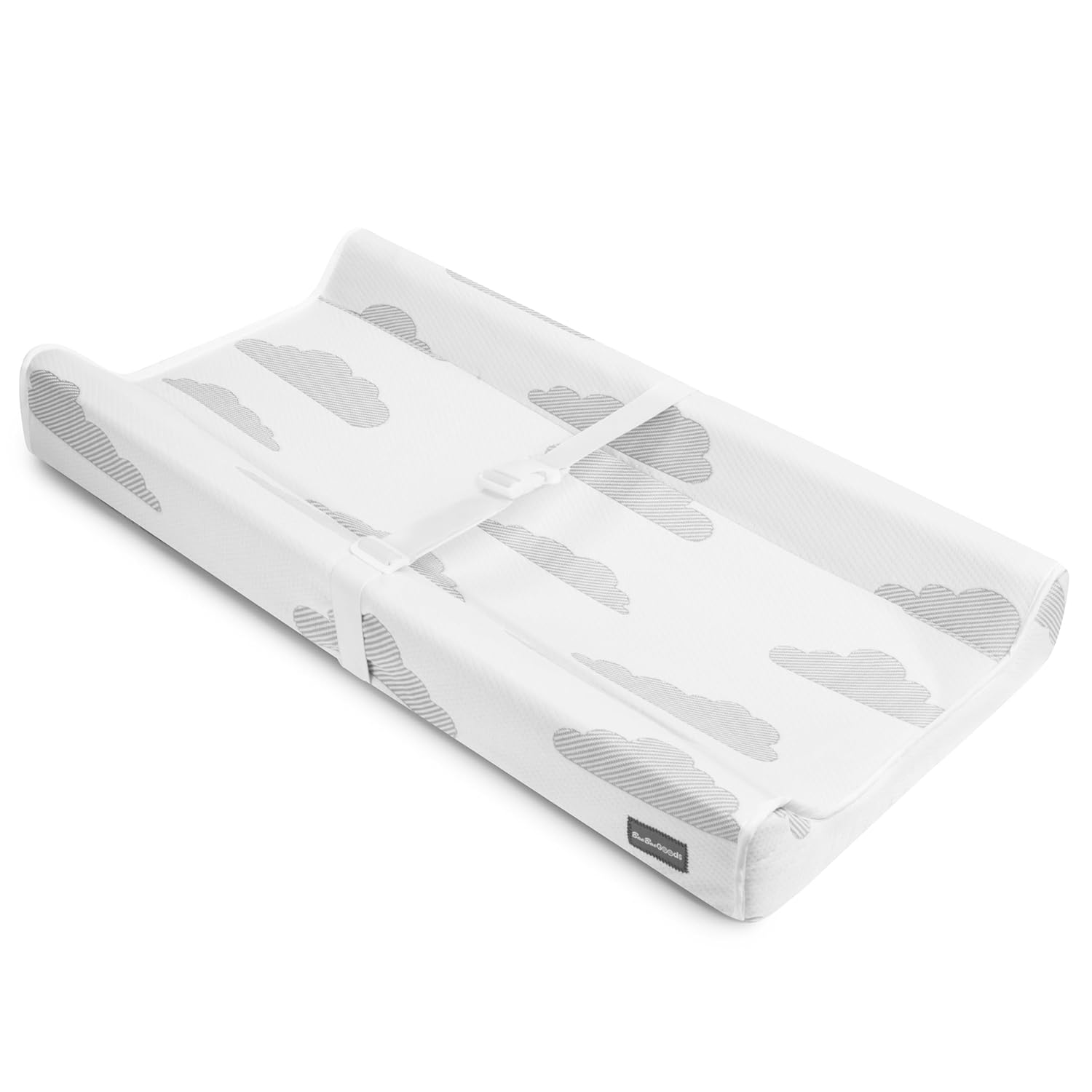 Contoured Baby Changing Pad with Waterproof Covers and Safety Straps