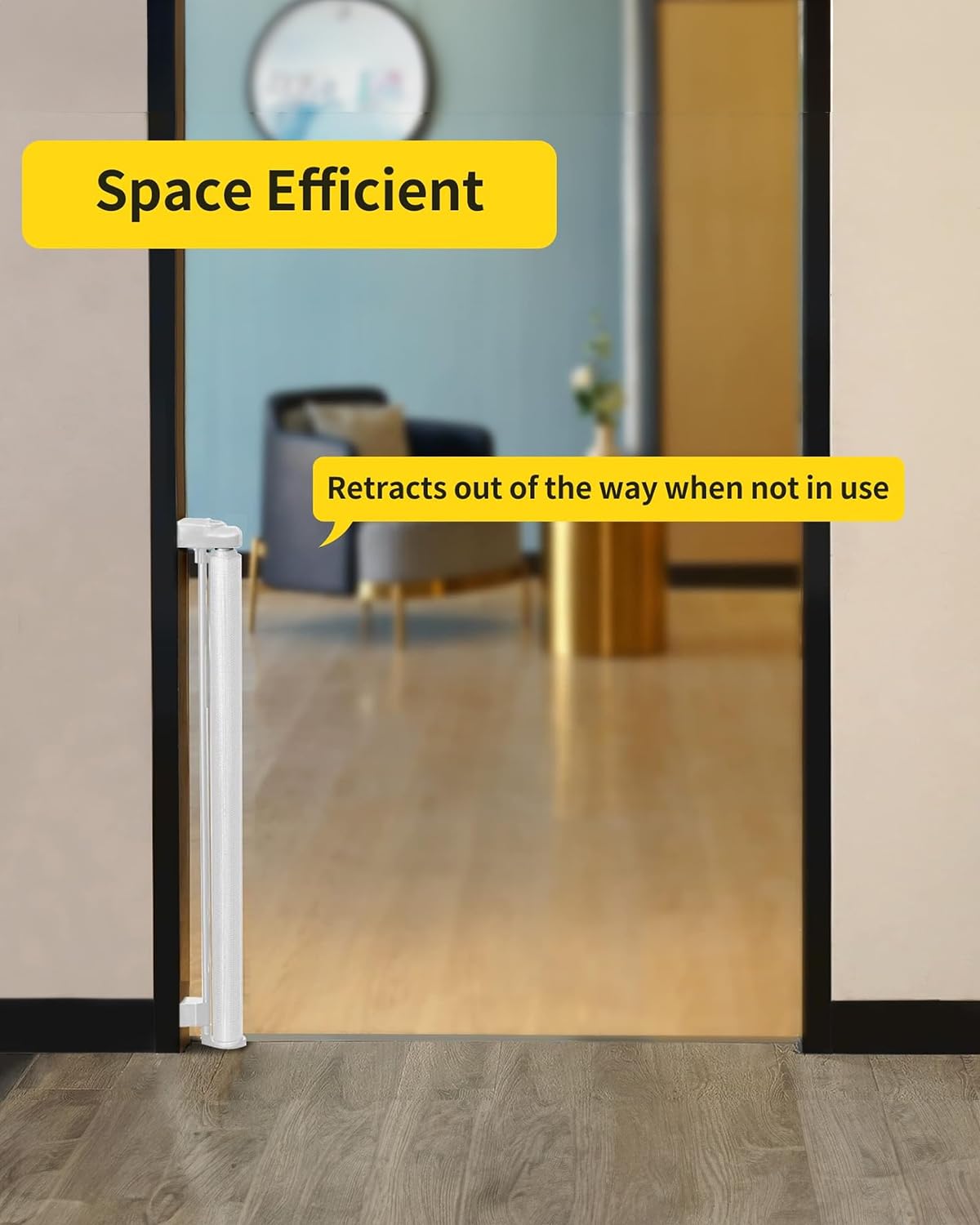 dearlomum Retractable Baby Gate - 33 Tall 55 Wide