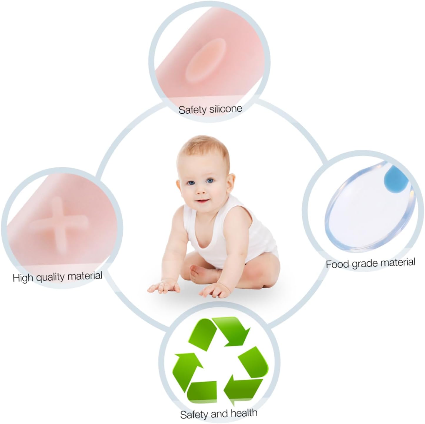 MERRYHAPY 2PCS Soft Spoons for Baby Weaning 1