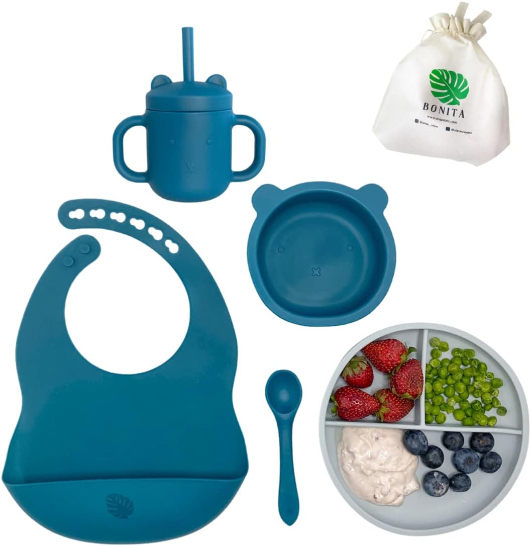 Bonita 6-Piece BPA-Free Silicone Feeding Set