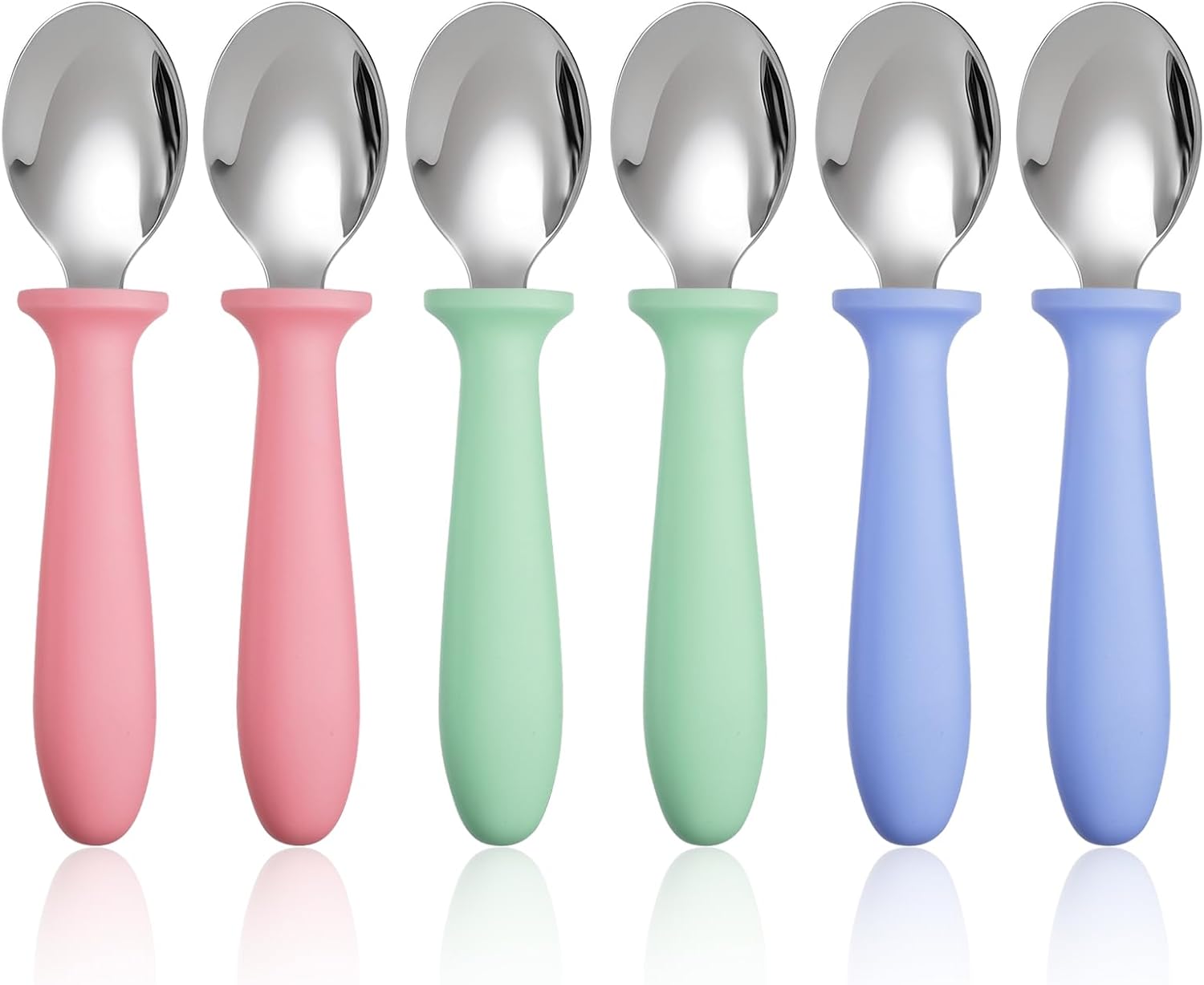Pimoys 6-Piece Toddler Spoons BPA Free Set