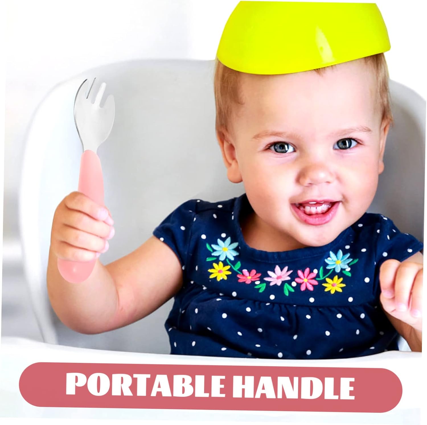 Mikinona Ergonomic Fork and Spoon Set for Baby