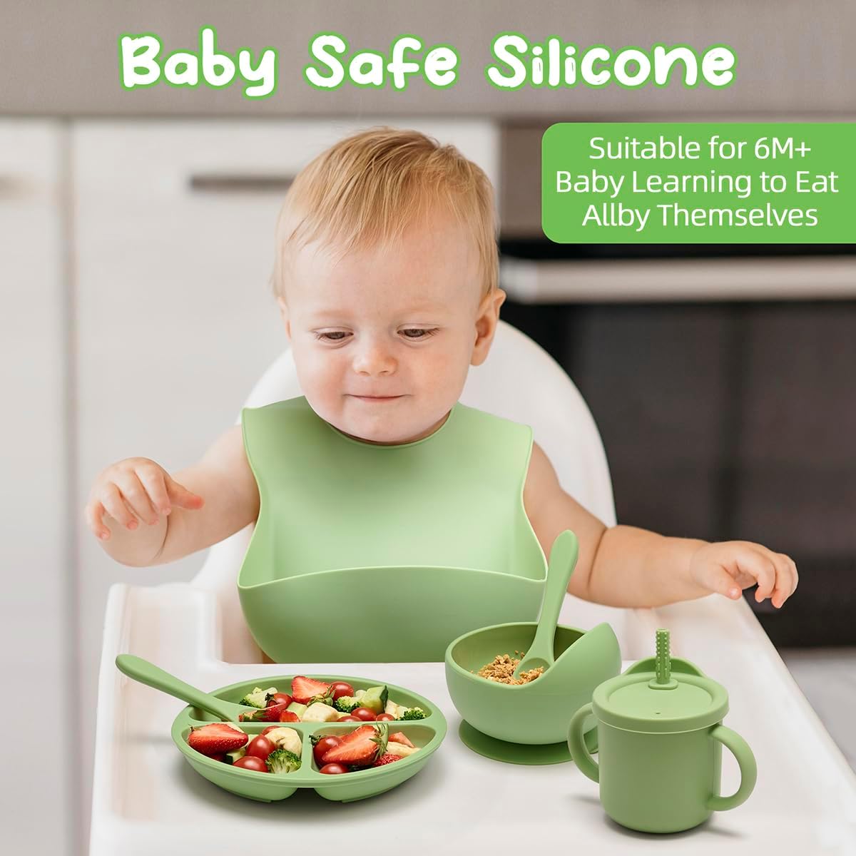 MumEZ Silicone Baby Feeding Set for 6 Months Up 1