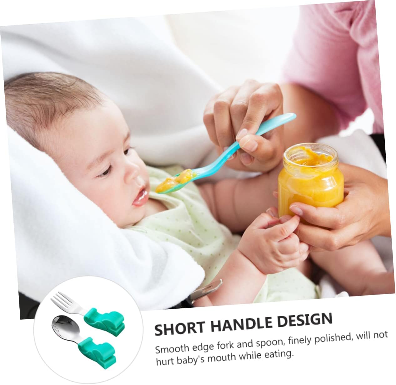 RORPOIR Baby Spoon and Fork Set with Elephant Storage Case