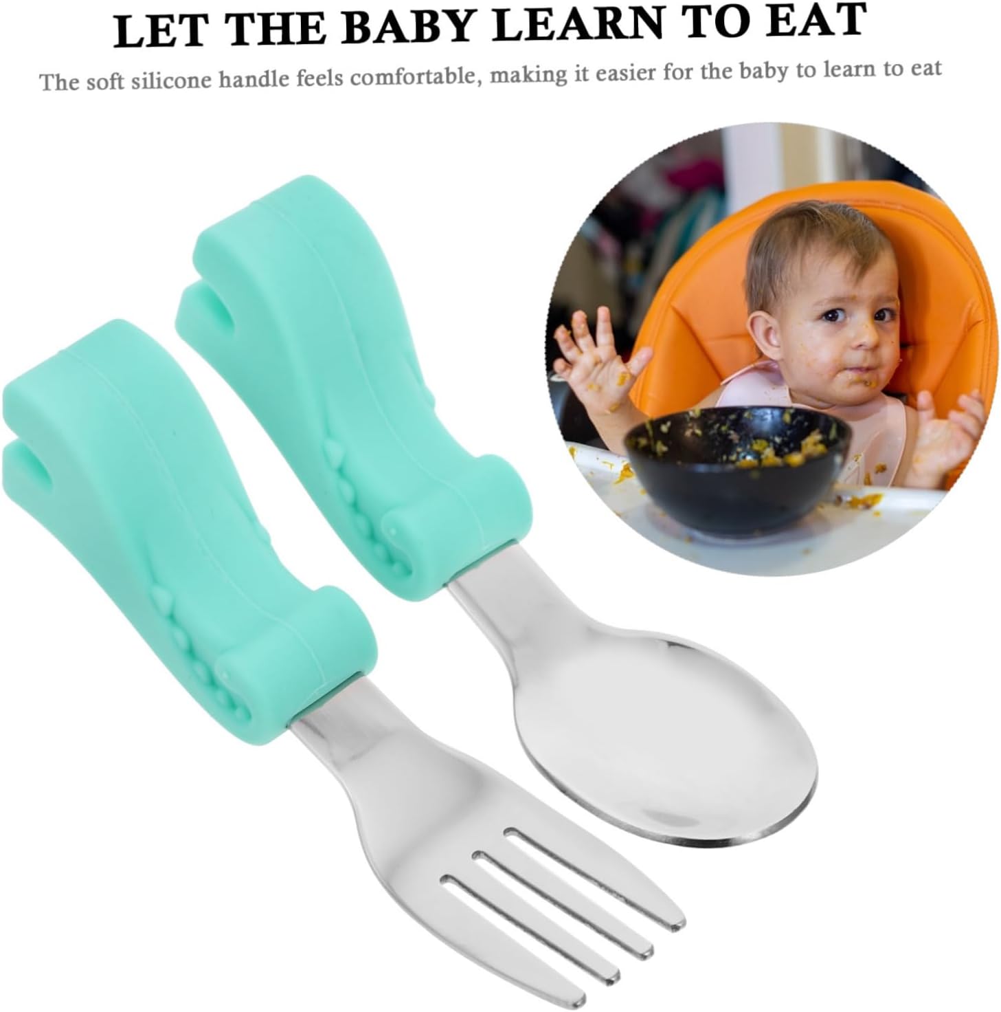 RORPOIR Dinosaur Cutlery Set with Storage Box