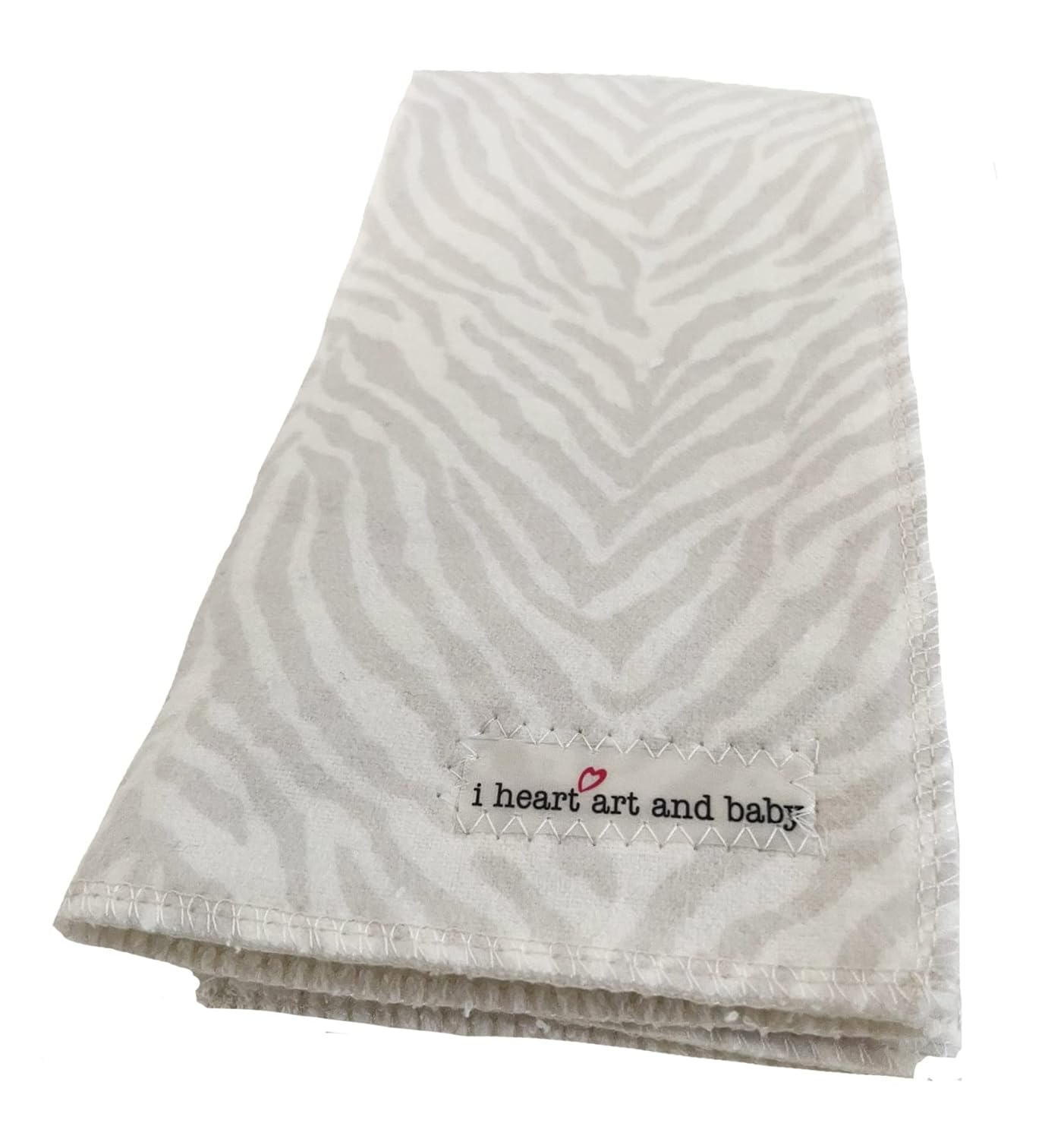 I Heart Art and Baby Infant Burping Cloth - Animal Print 1 Count