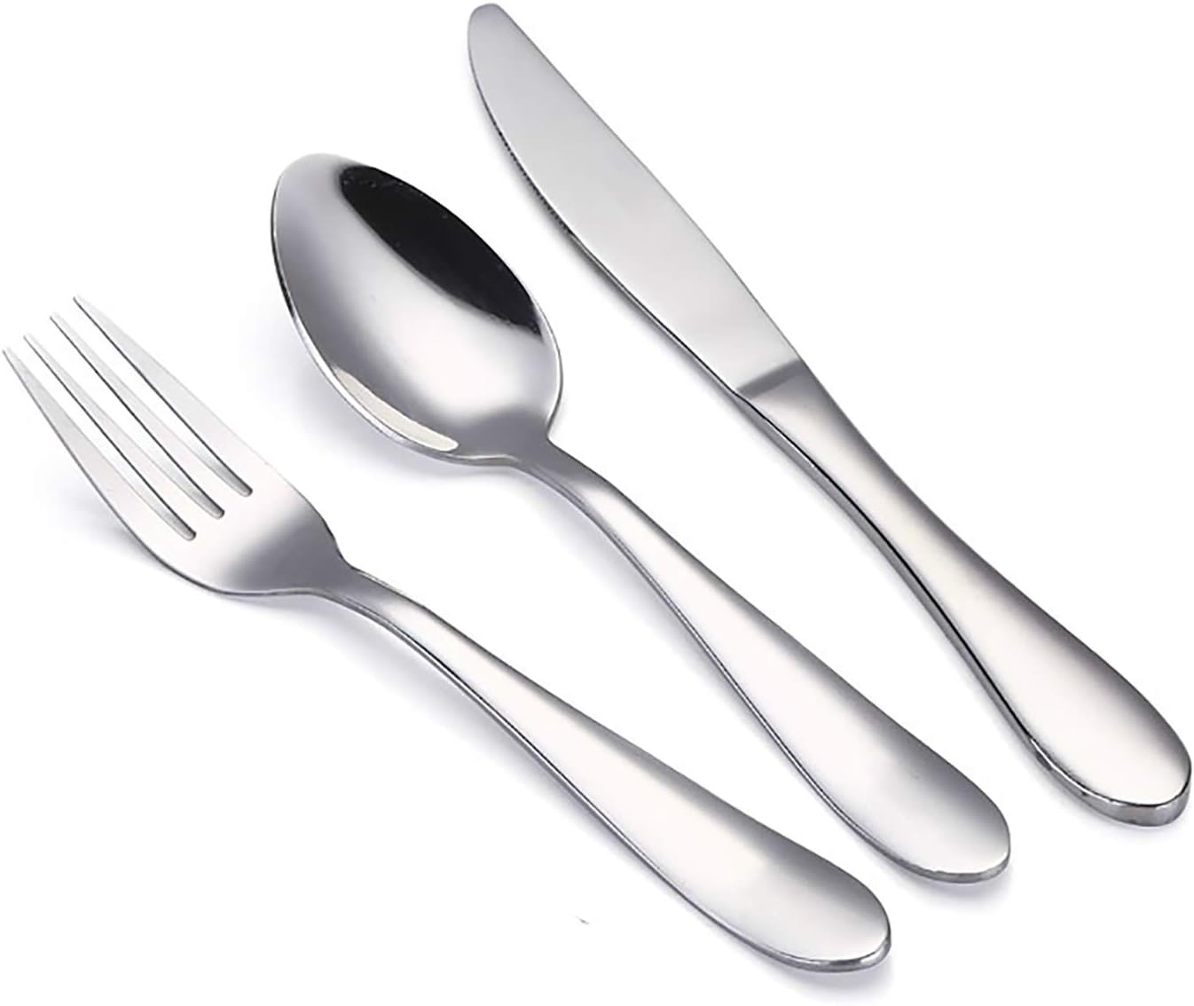 VANRA 3-Piece Kids Flatware Set Chrome Finish