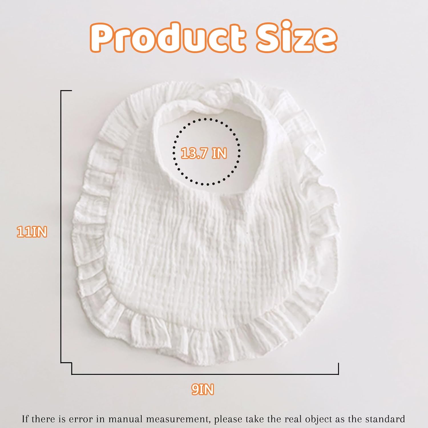 MUSBUY 12-Pack Muslin Baby Bibs for Teething and Drooling