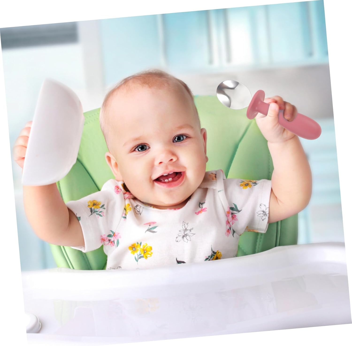 BIUDECO 6Pcs Reusable Spoon Fork Set for Baby Self Feeding