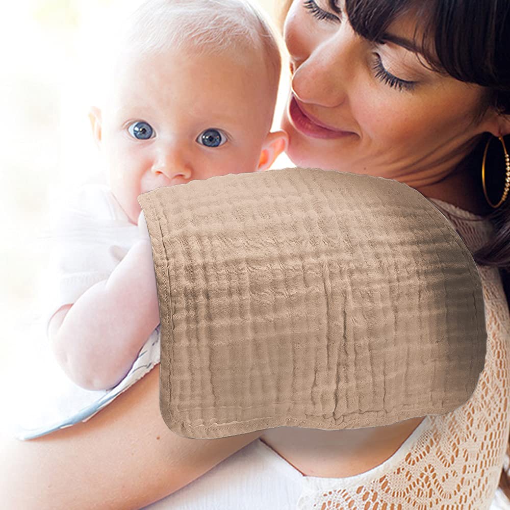 Yoofoss 10 Pack Organic Cotton Muslin Burp Cloths