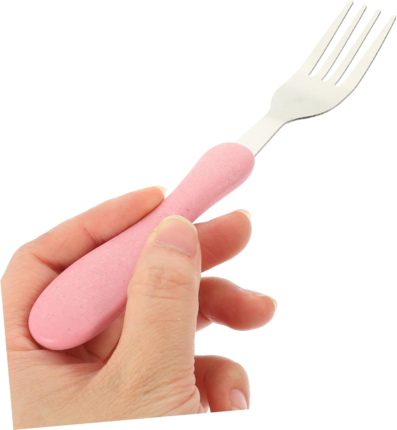 4pcs Cartoon Forks Spoons with Silicone Handles