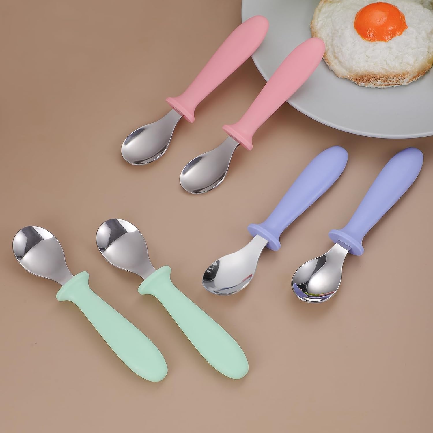 Pimoys 6-Piece Toddler Spoons BPA Free Set