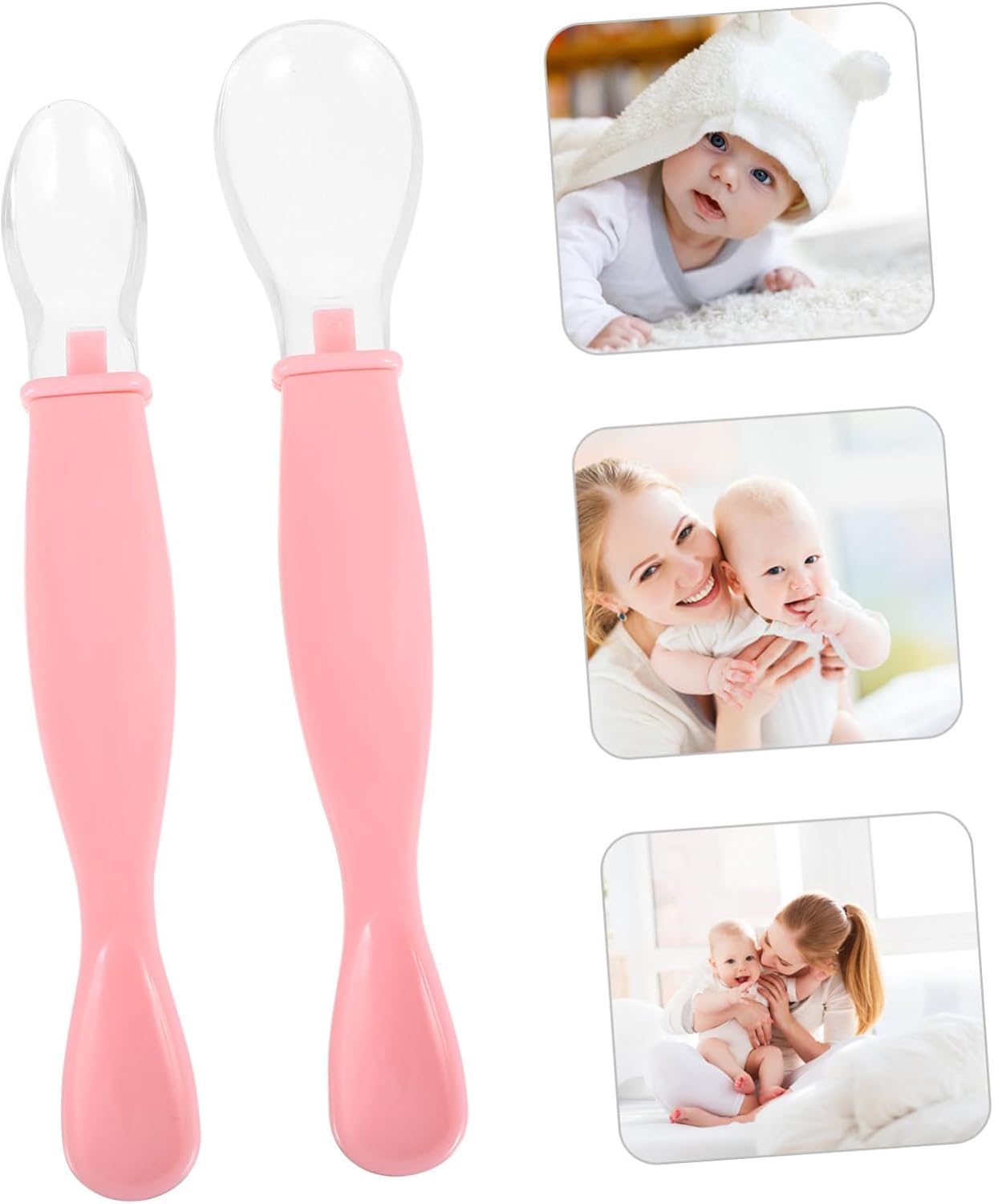 RORPOIR 2pcs Spoons Essential Cutlery Set for Safe Mealtime