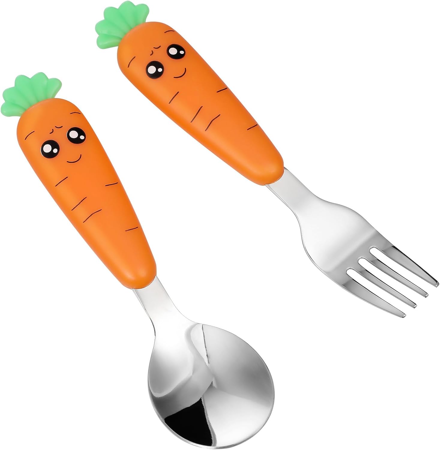 Hohopeti Toddler Flatware Set Steel Utensils