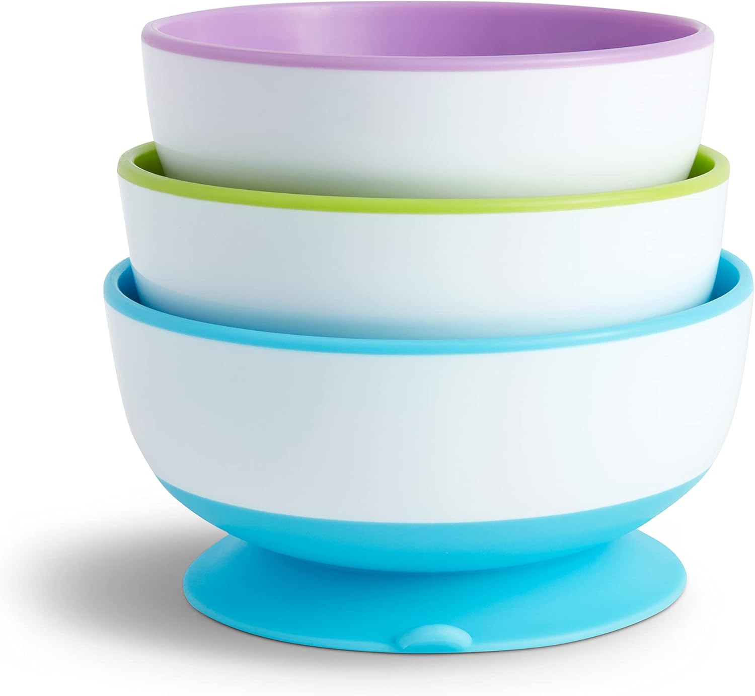Munchkin Stay Put Divided Plates Bowls Toddler Utensil Set