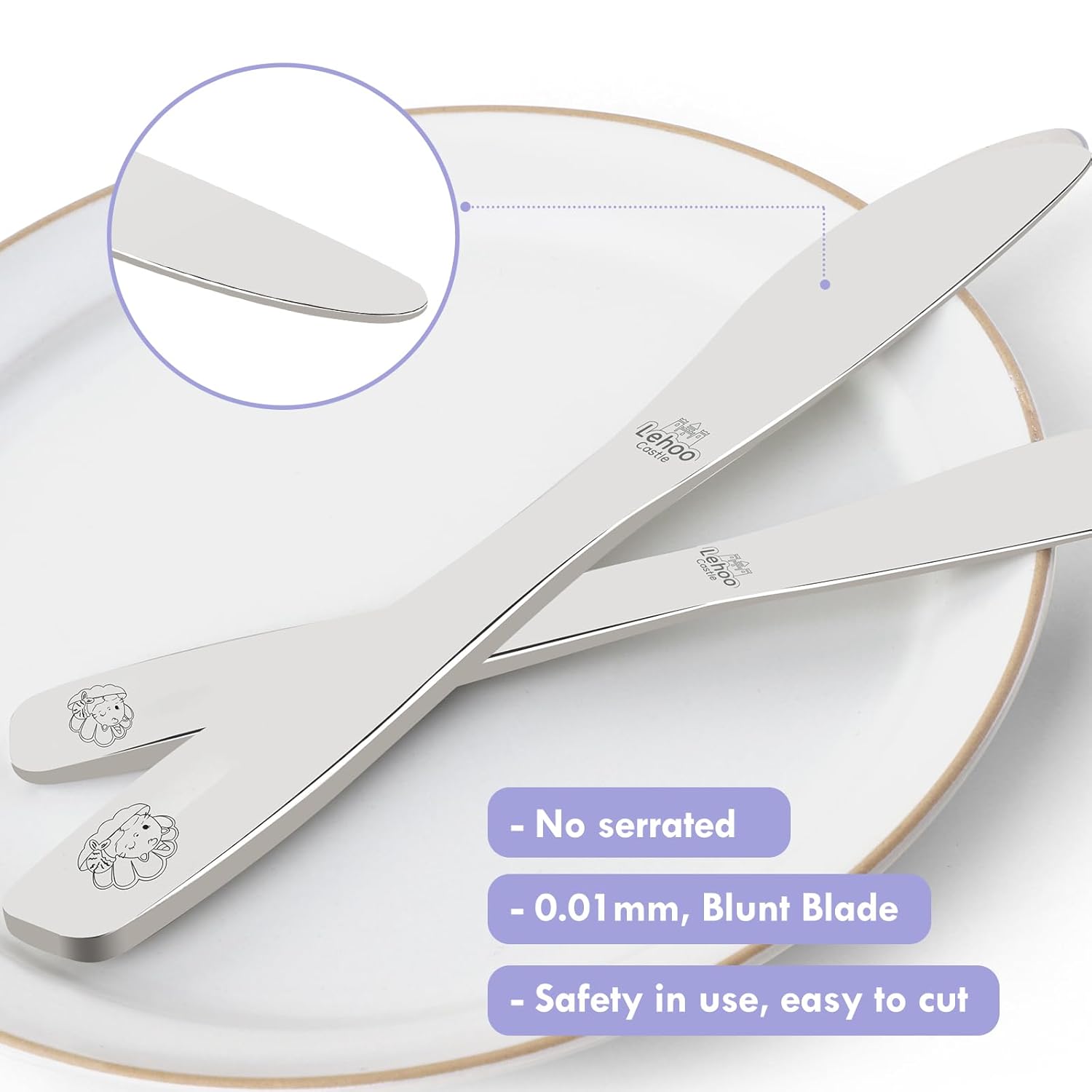 Lehoo Castle Toddler Silverware Set 6 Pcs Unicorn Design 1