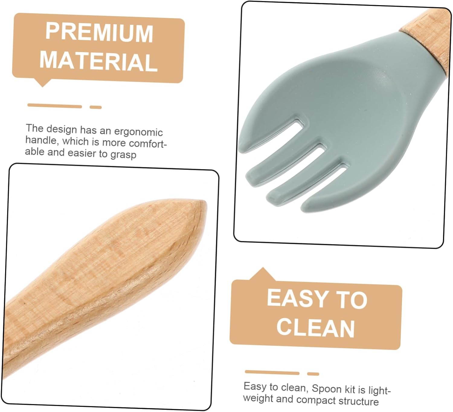Adorable Fork and Spoon Set for Baby Weaning