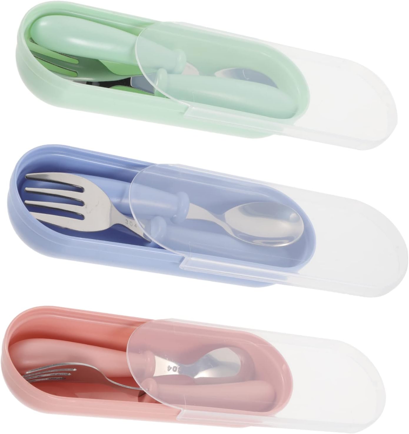 Hohopeti 188 Safe Self Feeding Cutlery Set with Storage