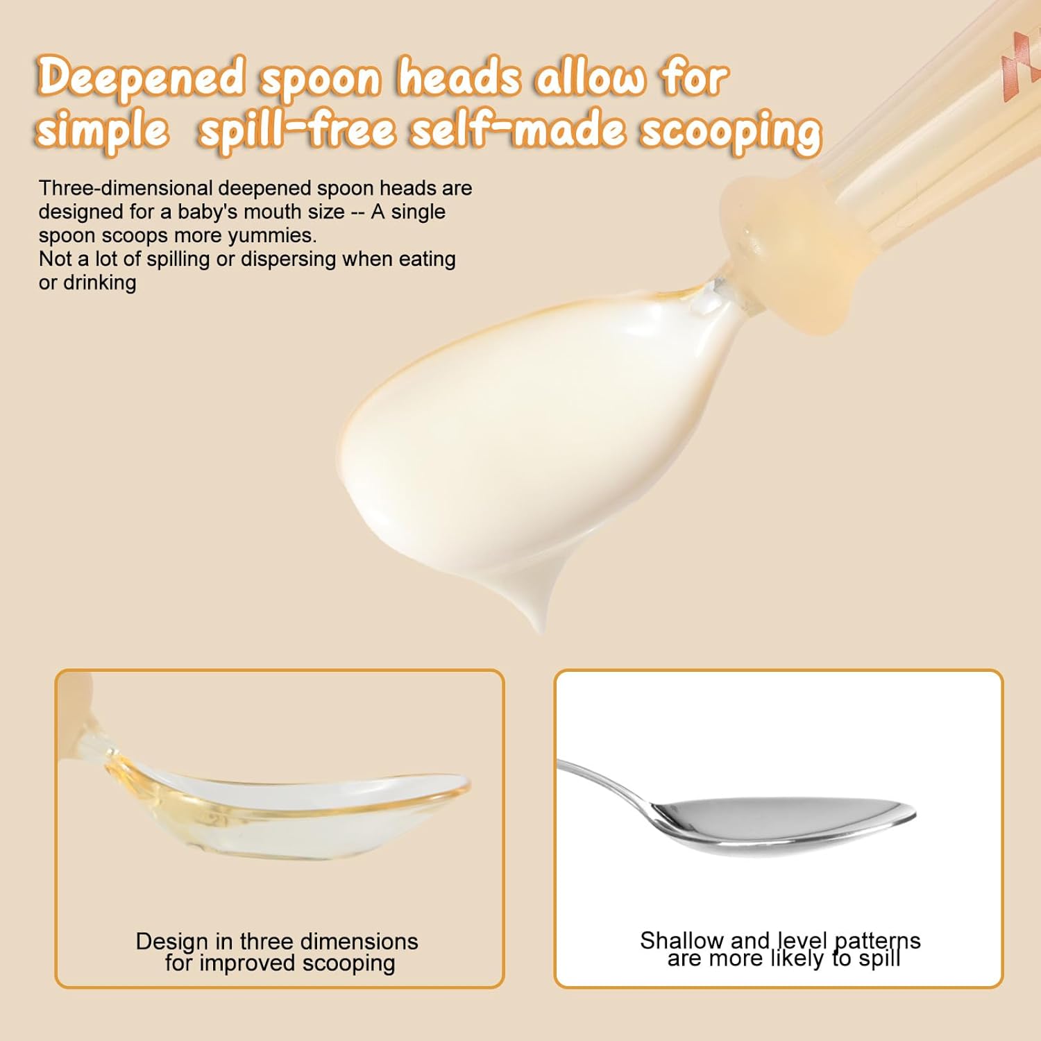 Suvast Reusable Baby Spoon Set 100 BPA Free