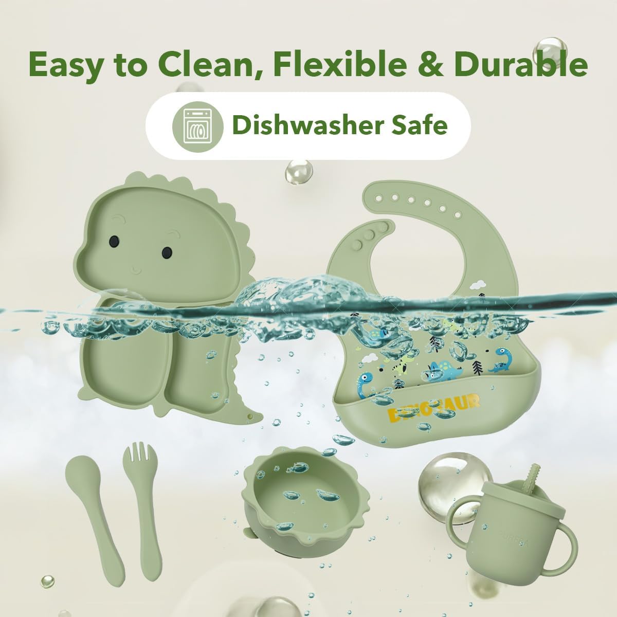 PURFEA Silicone Baby Feeding Set for 6M