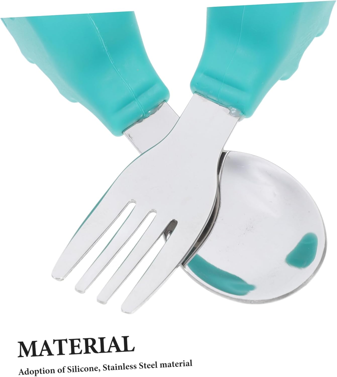 Healeved Silicone Stainless Steel Flatware Set for Kids