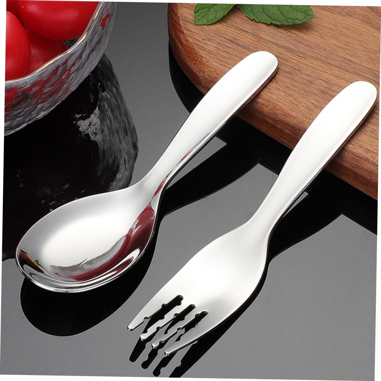 CRILSTYLEO 2PCS Stainless Steel Utensils Set