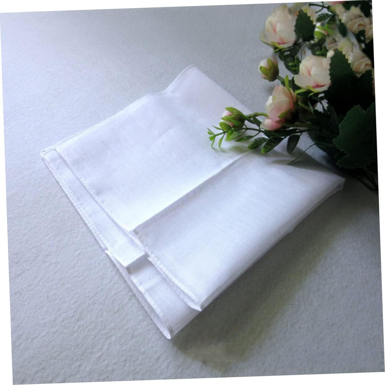 VALICLUD 5pcs White Cotton Burp Cloths for Baby