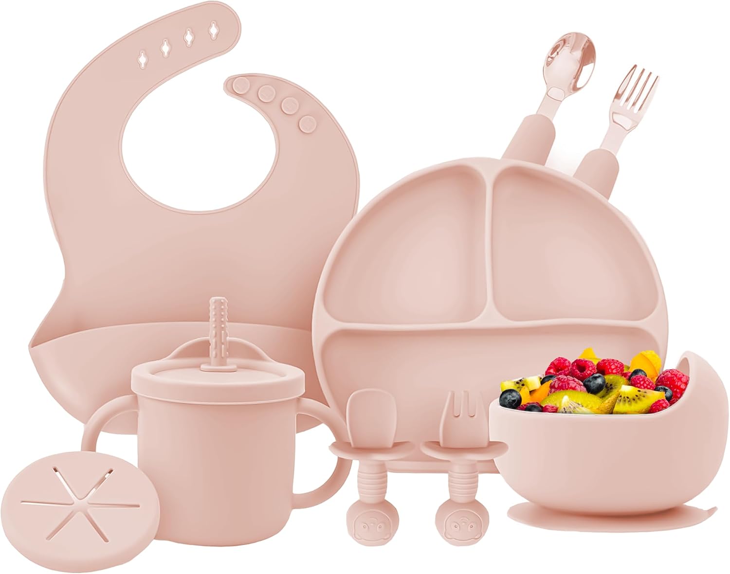 Our Wonder Station Baby Feeding Set 11 pc Light Pink