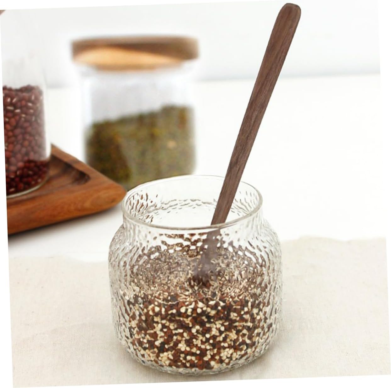 OKUMEYR Black Walnut Kitchen Utensils Set for Kids