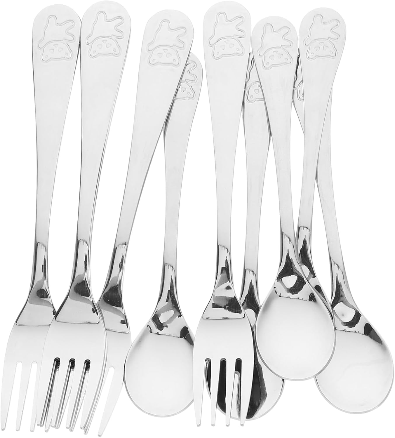HOMOCONO Bear Handle Flatware Set 5 Forks 5 Teaspoons 1
