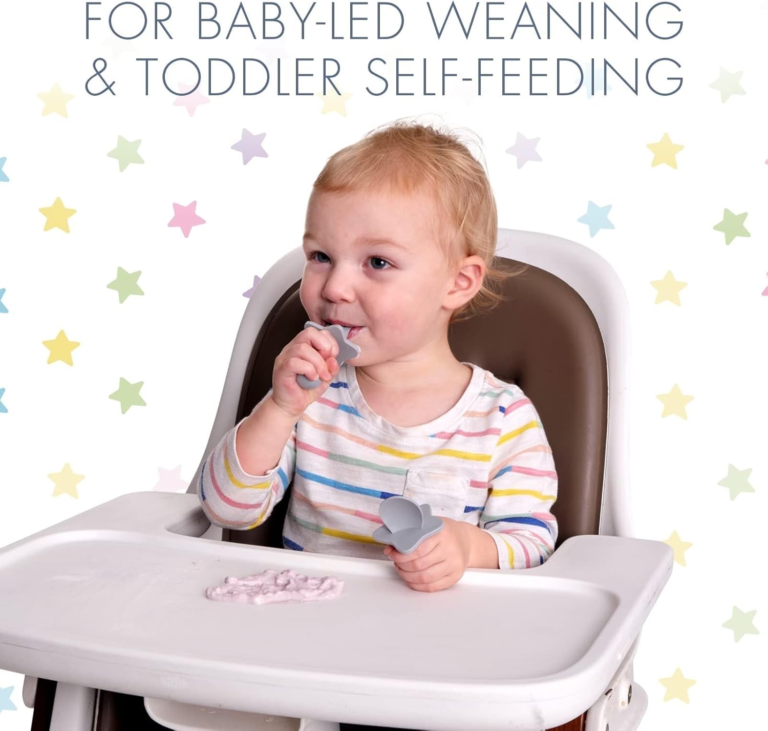 ElliNooli Toddler Utensils Set for Self-Feeding