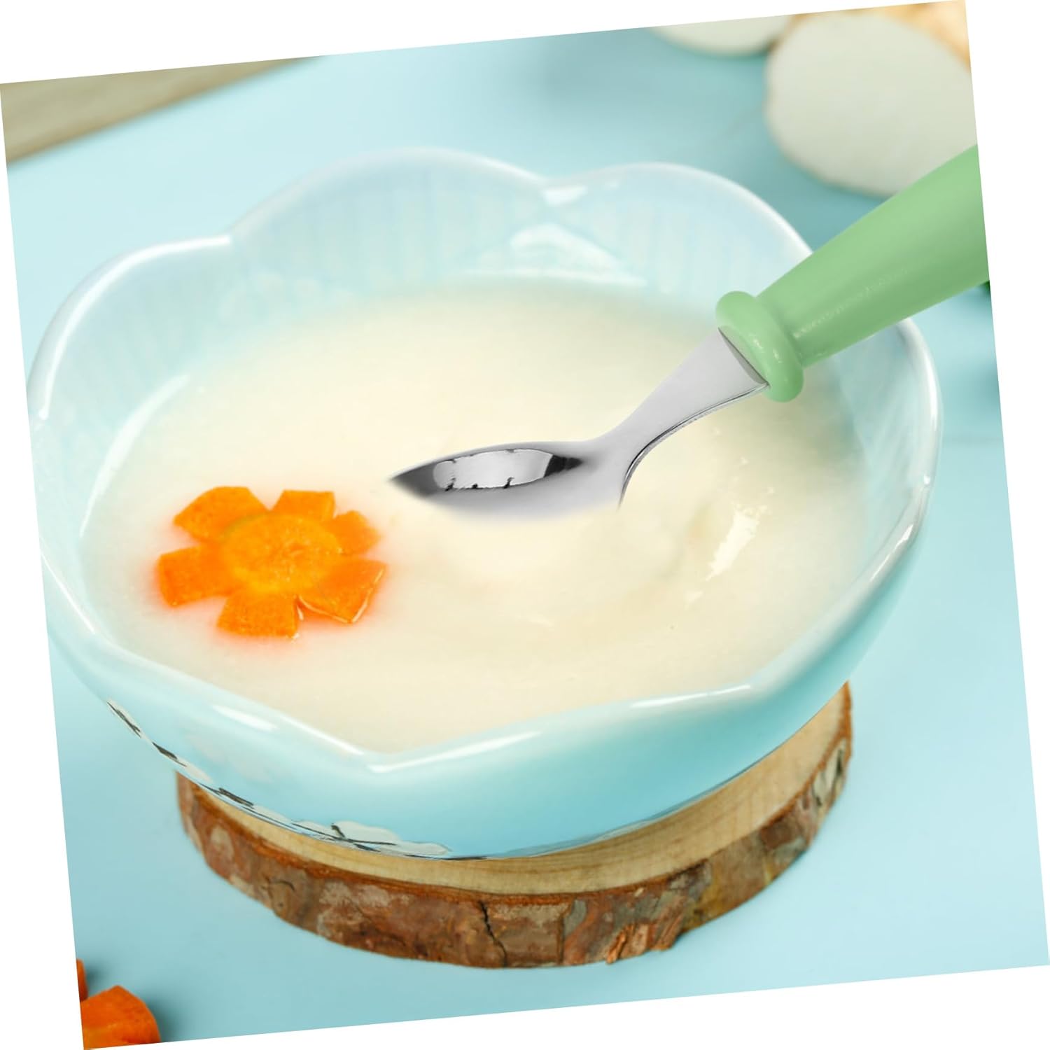 SHOWERORO 4Pcs Durable Feeding Utensils Set