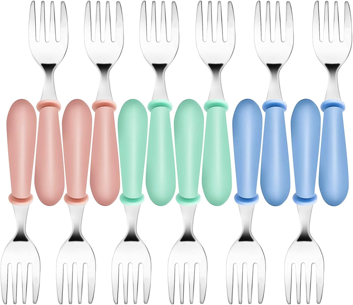 YACAISI 12PCS Toddler Forks BPA Free Kids Cutlery Set