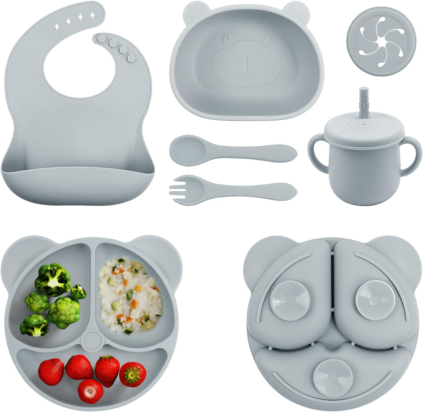 OEC-T5 10-Piece Silicone Baby Feeding Set for 6 Months
