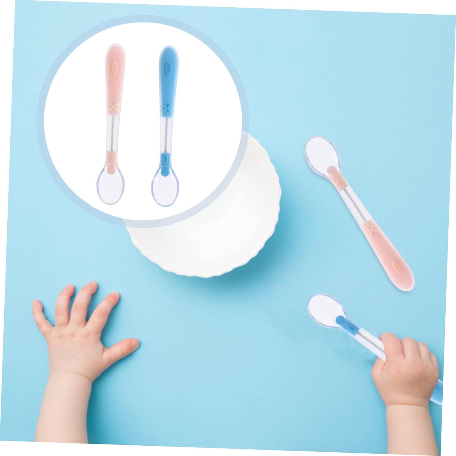 2PCS Soft Spoons for Baby Self Feeding 1