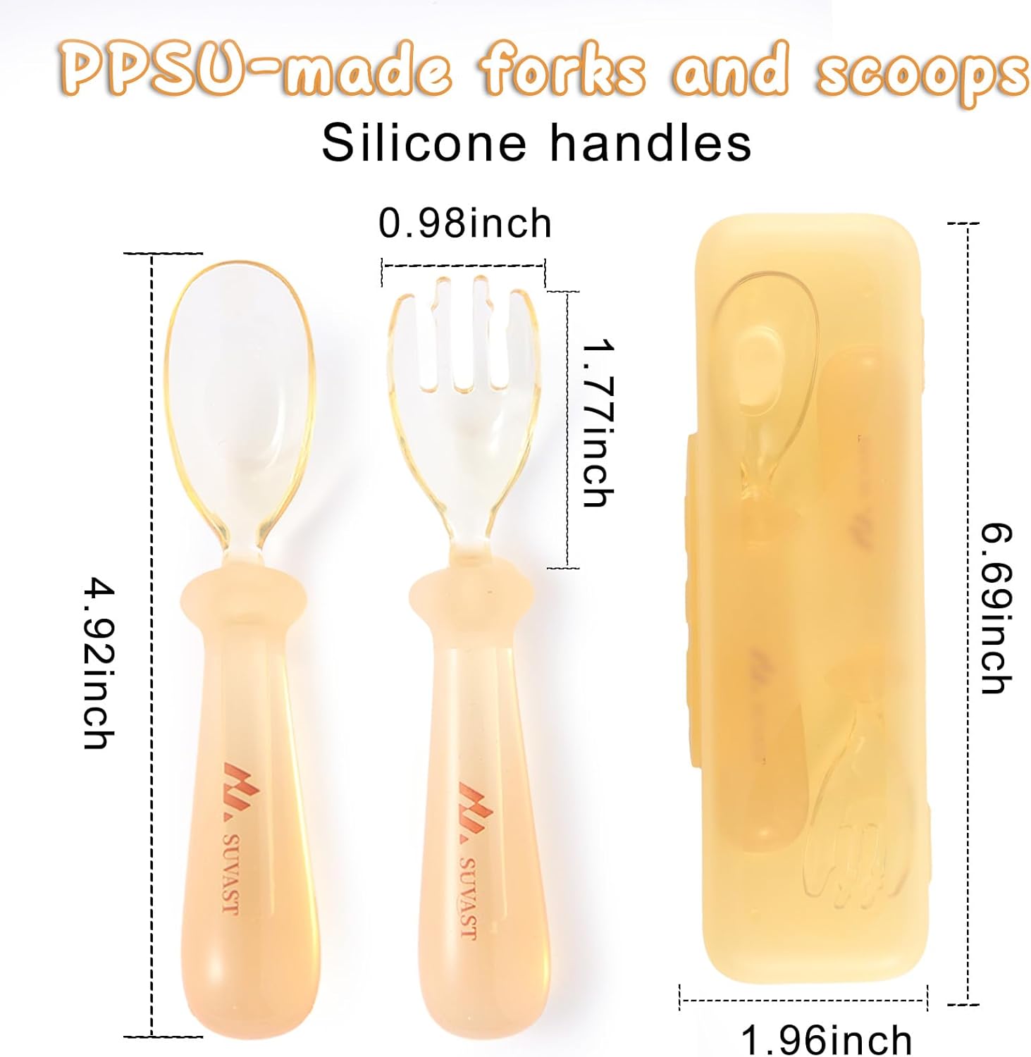 Suvast Reusable Baby Spoon Set 100 BPA Free