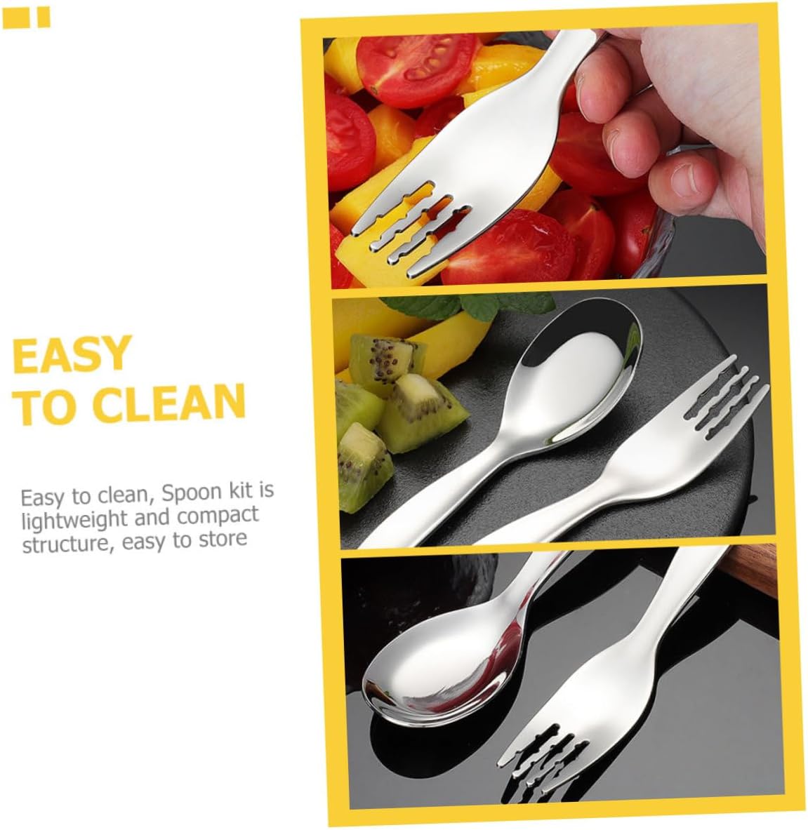 CRILSTYLEO 2PCS Stainless Steel Utensils Set