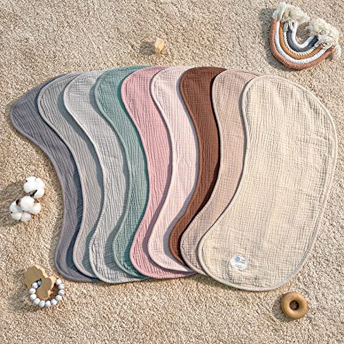 Lulu Moon Muslin Burp Cloths 6 Pack - Neutral Soft Absorbent