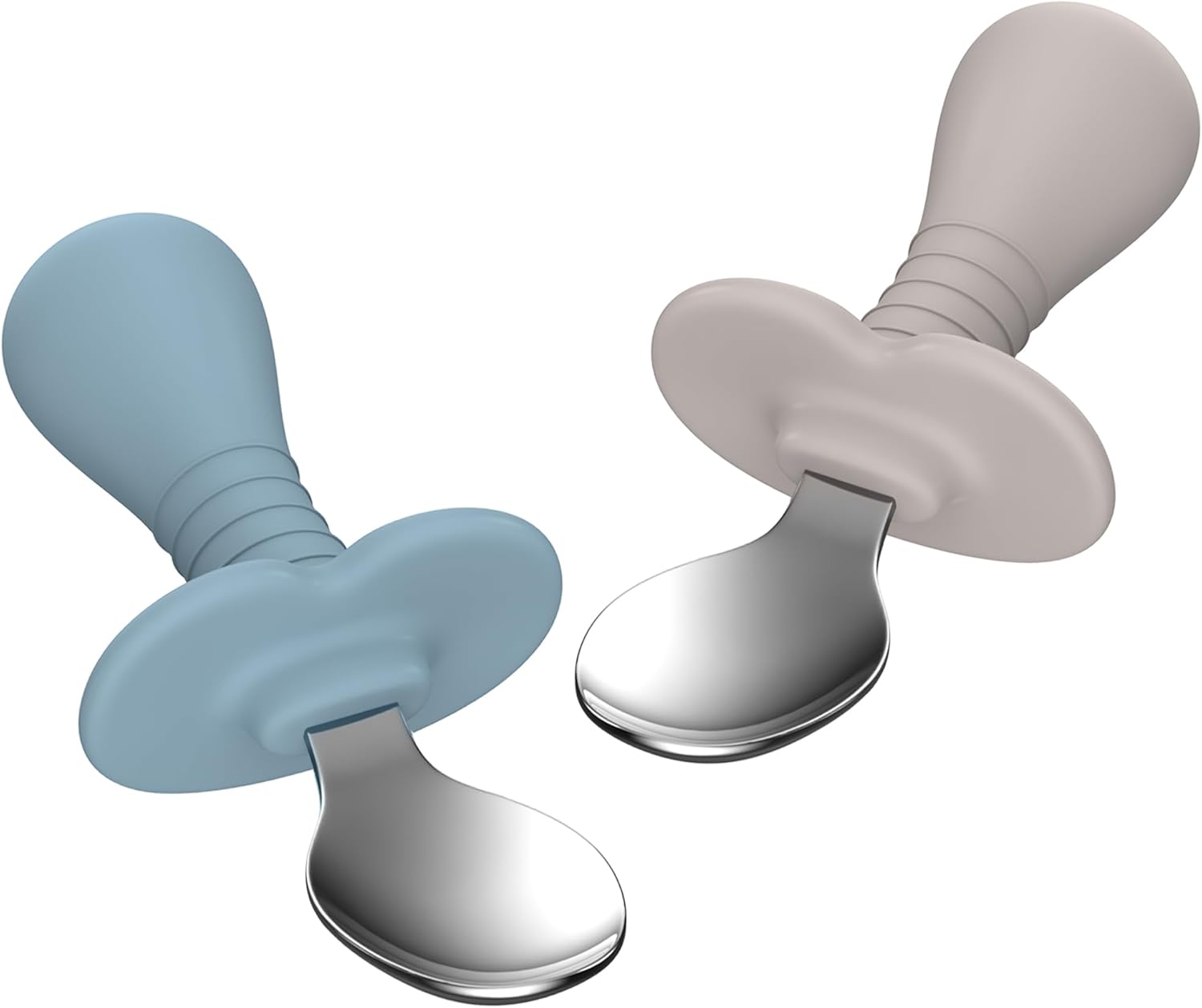 SFCCMM Toddler Spoons with Silicone Handle