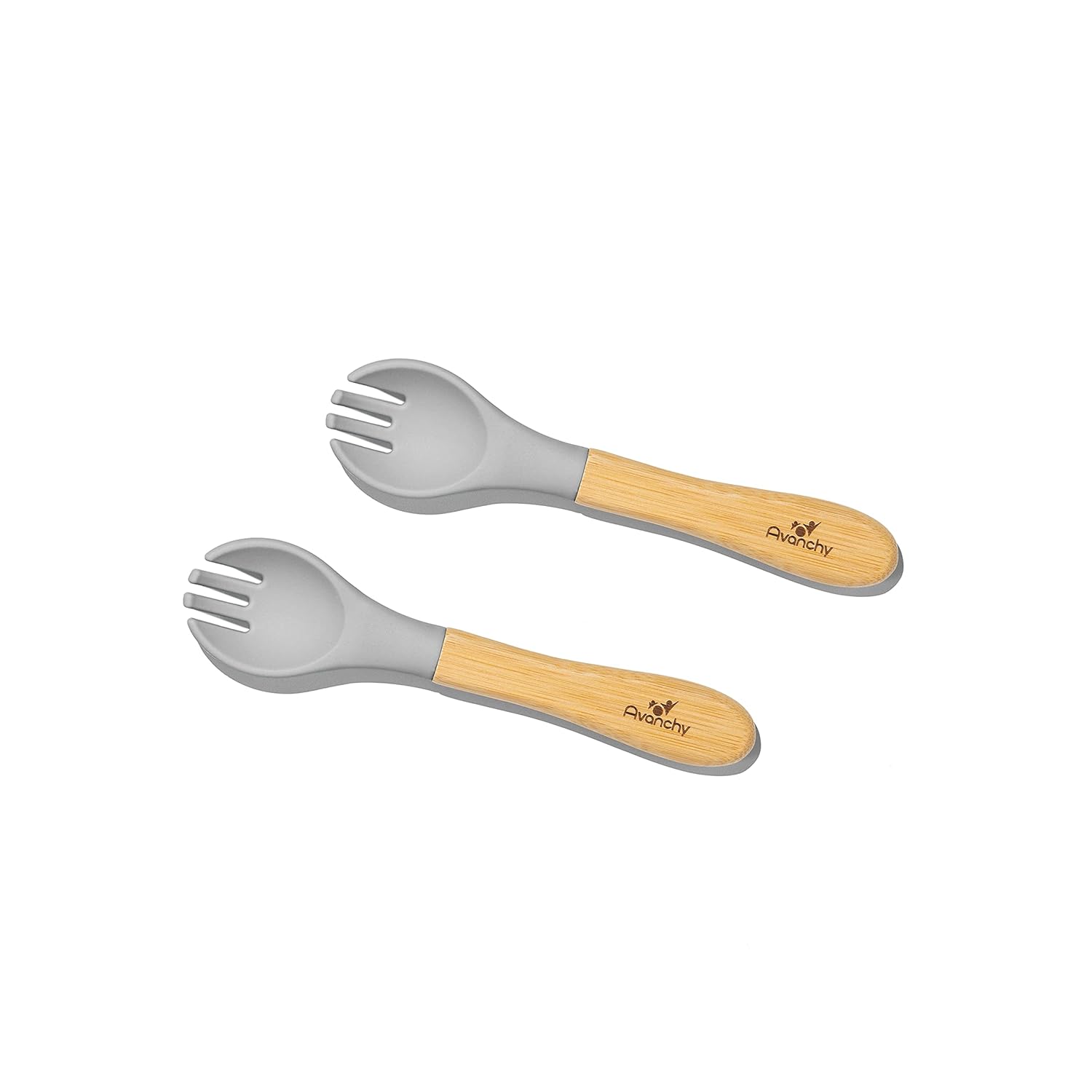 Avanchy Baby Spork Set 2 Pack Gray 1