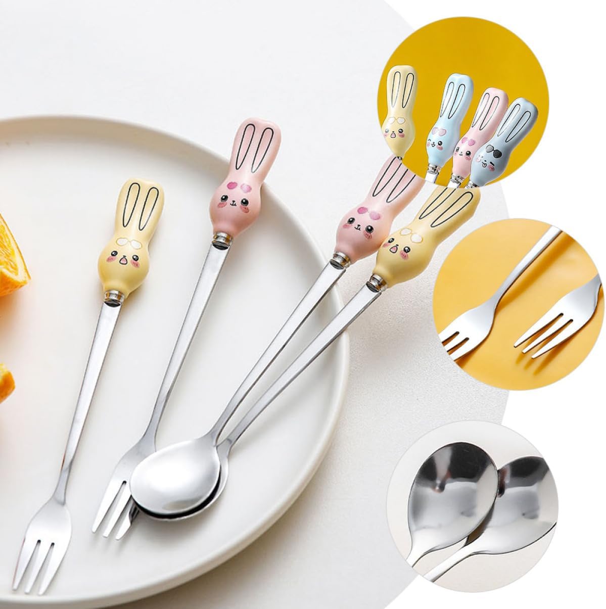 Garneck Cartoon Spoon and Fork Set