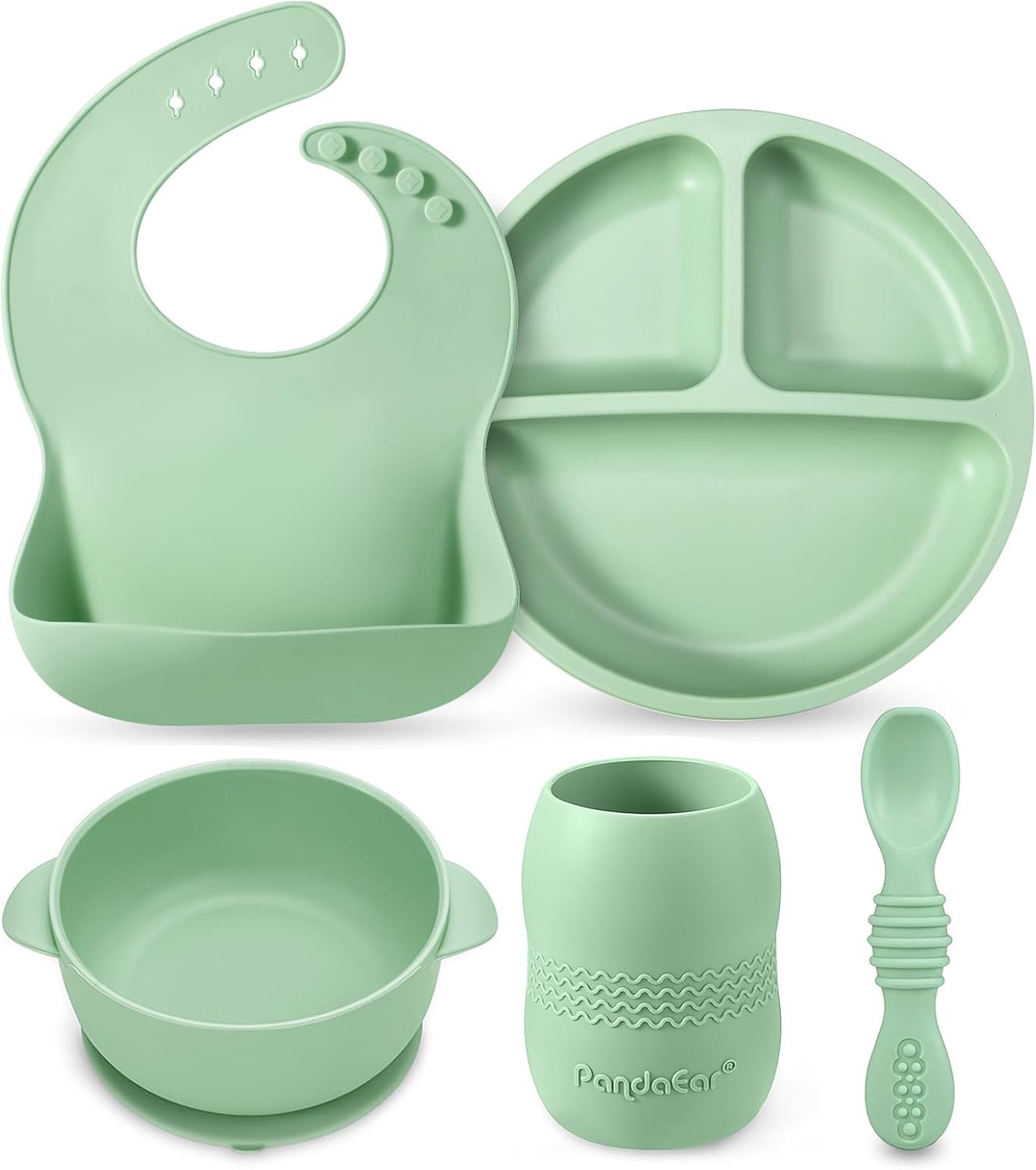 PandaEar BPA-Free Silicone Baby Feeding Set 6-12 Months