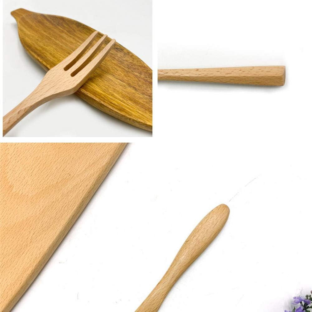 Pounique Wooden Cutlery Set 6 Pieces Eco-Friendly 1