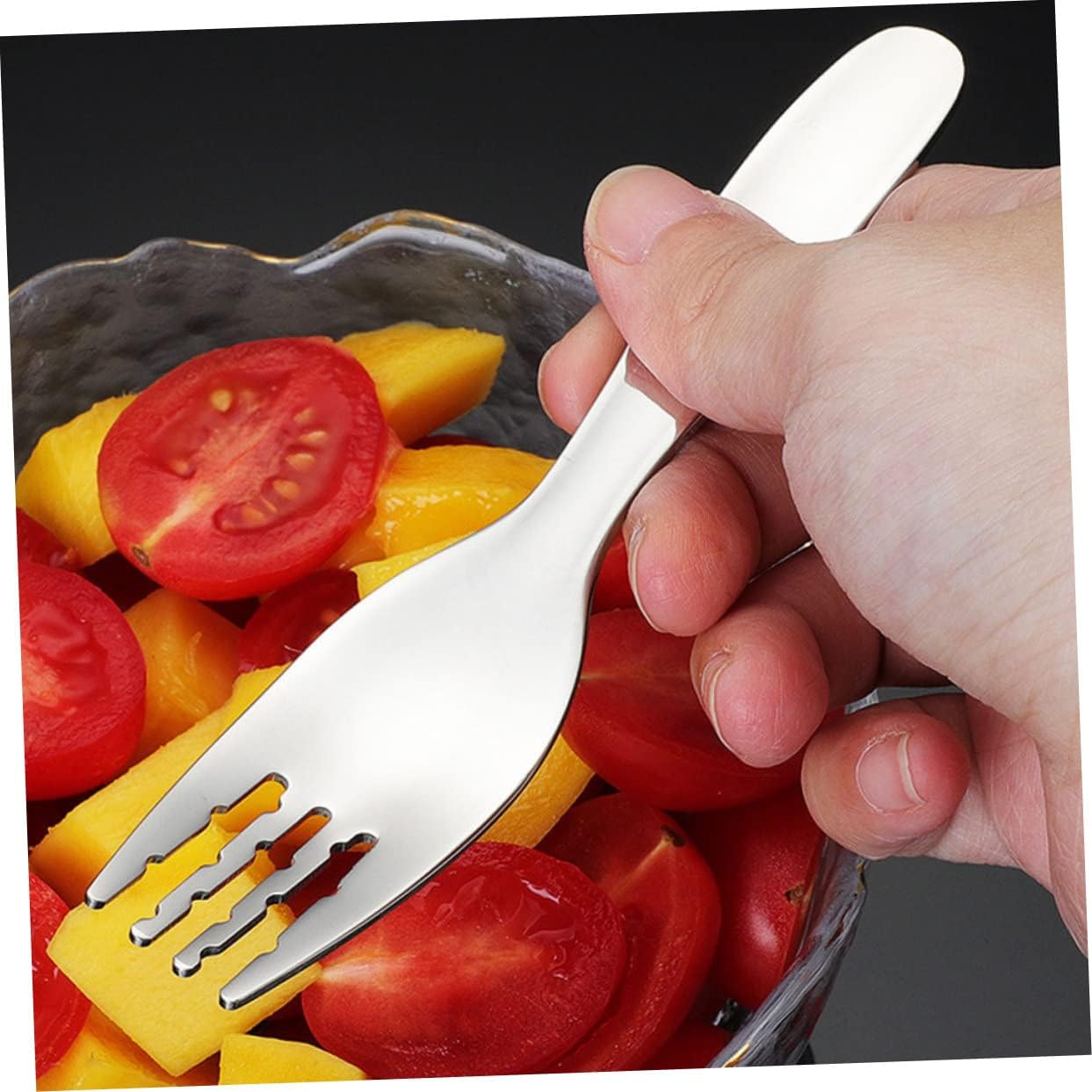 GREENADSCAPE 2PCS Stainless Steel Forks and Spoons Set